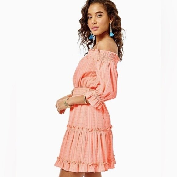 NWT Lilly Pulitzer Louisa Off The Shoulder Mini Dress Size XS, Small, Medium - Picture 3 of 9